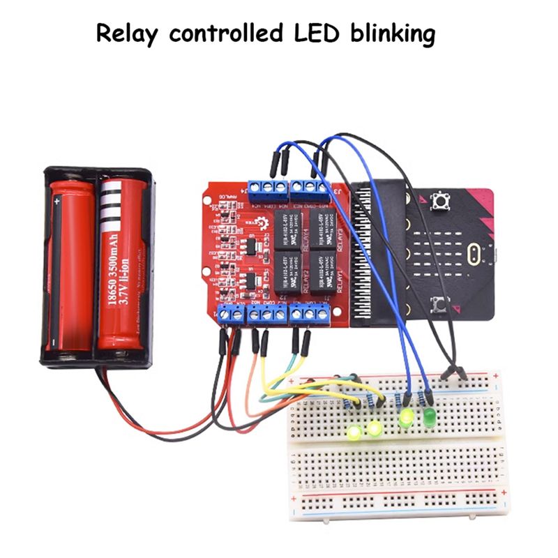Microbit - A64I Microbit 4 Channel Relay Module