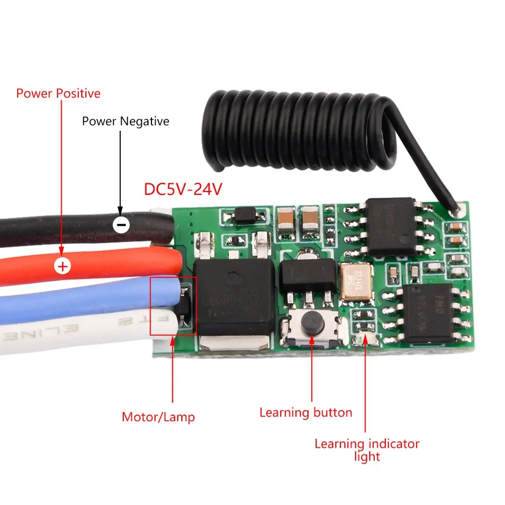 DC 3.7V-24V 433MHz Mini Wirele - Motor Driver Module ulasan dan harga