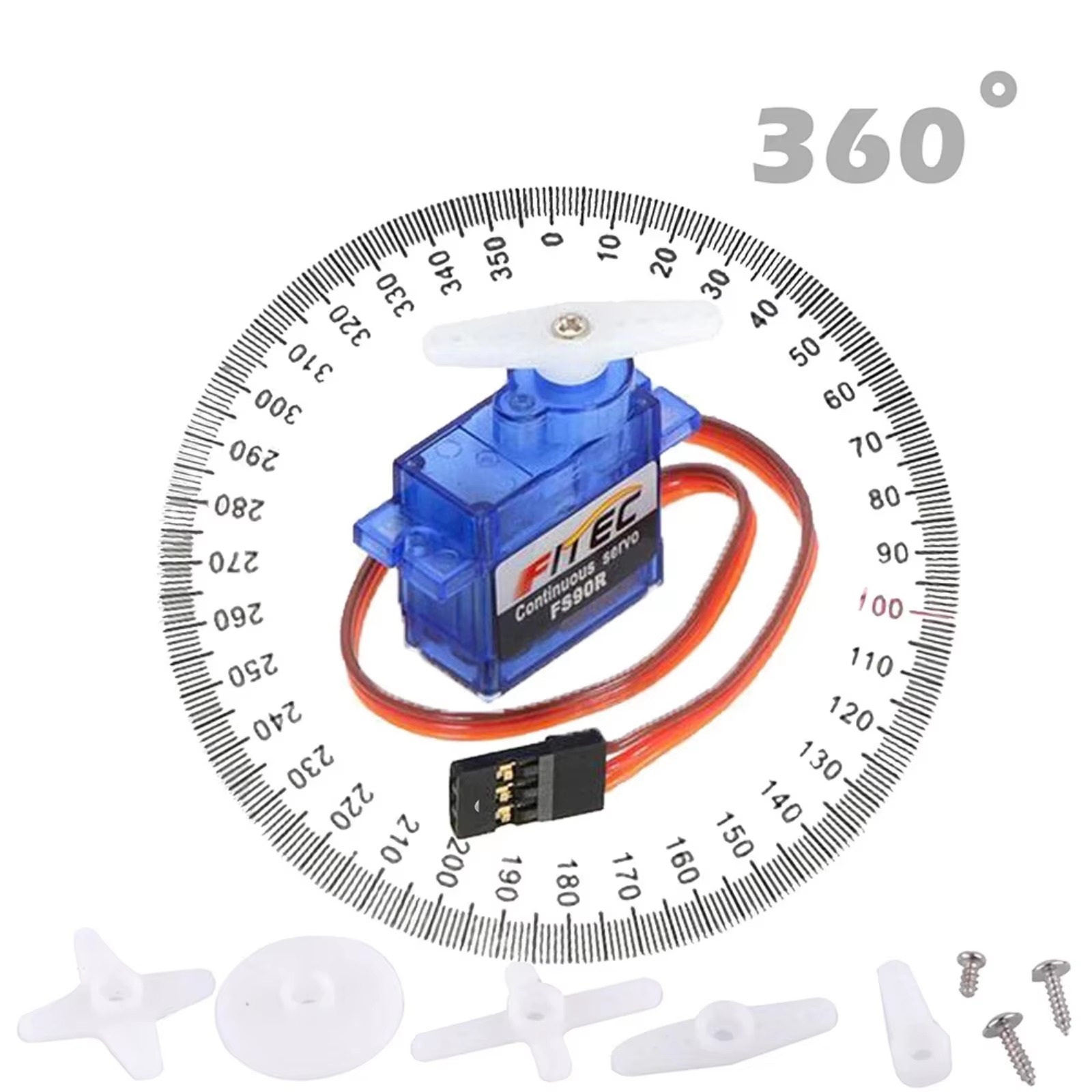 FS90R 9g Servo 360 Degree Cont - Arduino Robot ulasan dan harga