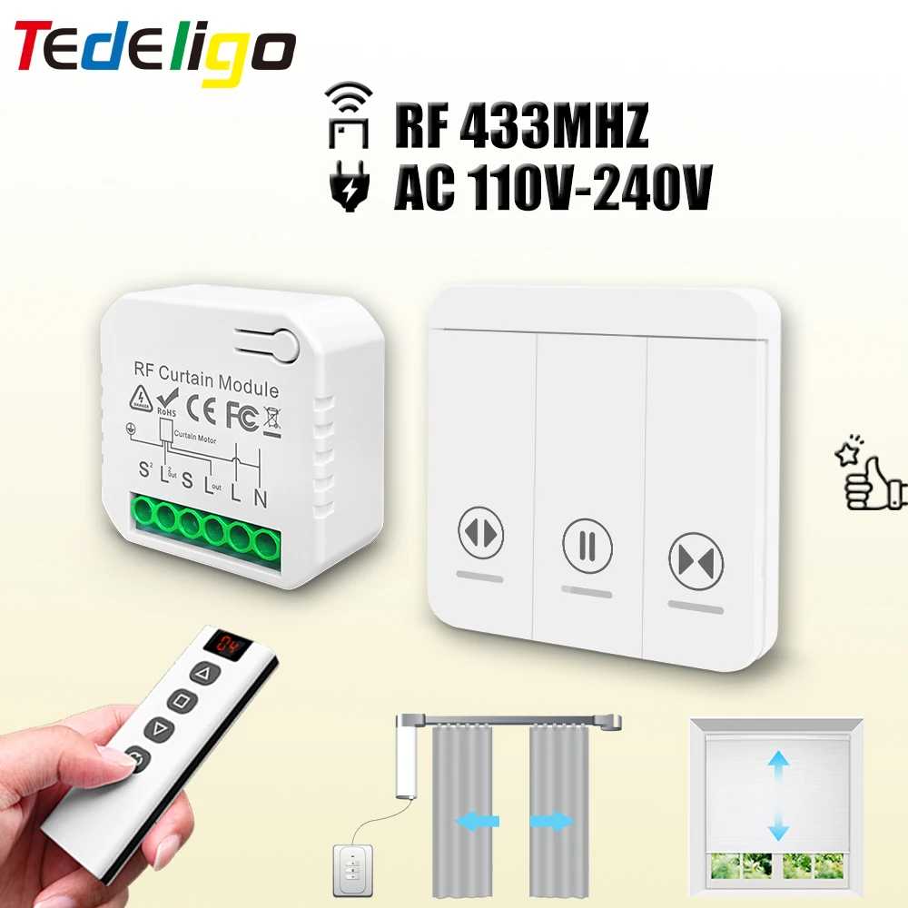 433 MHz RF Curtain Switch Modu - Motor Driver Module ulasan dan harga