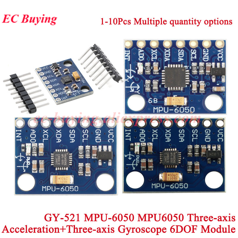 1-10Pcs GY-521 MPU-6050 MPU605 - Accelerometer Mpu6050 ulasan dan harga