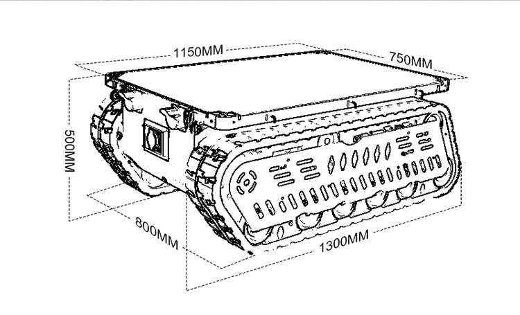 300 600kg Load RC Tank Crawler - Robot Track ulasan dan harga
