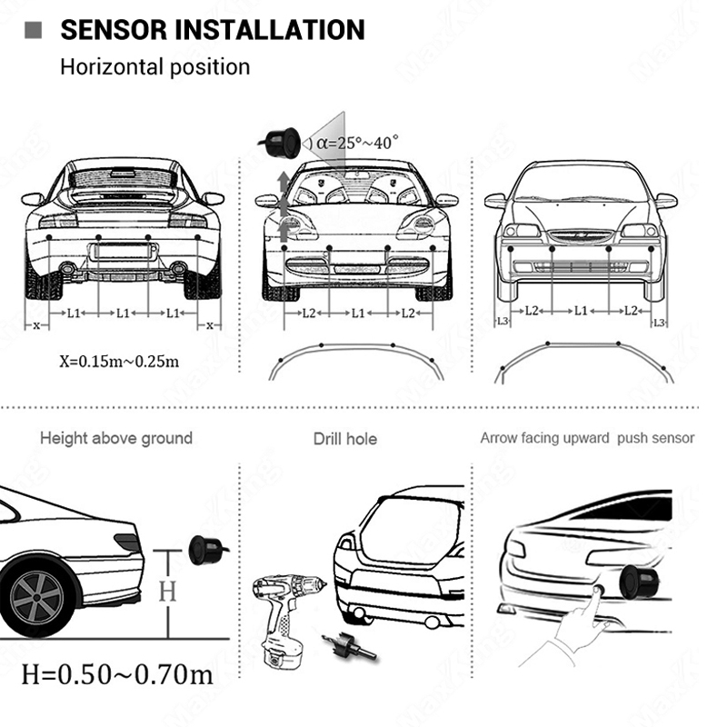 Car Reverse Radar Kit Vehicle  - Infrared Obstacle Sensor ulasan dan harga