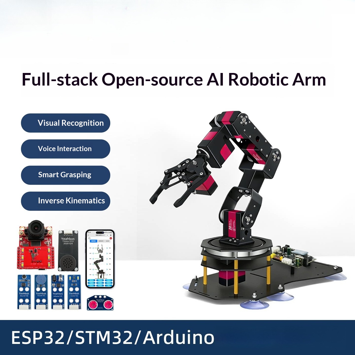 KM1 6‑Axis Open‑Source Robotic - Stm32 Robot ulasan dan harga