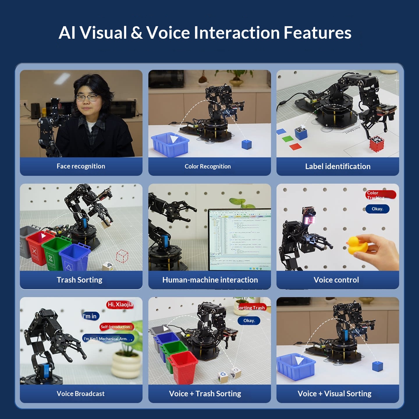 KM1 6‑Axis Open‑Source Robotic - Stm32 Robot ulasan dan harga