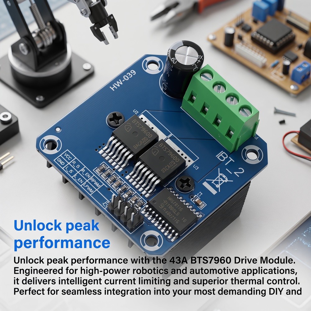 43A BTS7960 Dual H-Bridge Moto - Motor Driver Module ulasan dan harga